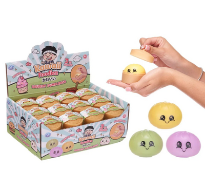 Kawaii Foodiez Mini Squeezy Bao Bun - 1 mini Squishy Surprise Kleur