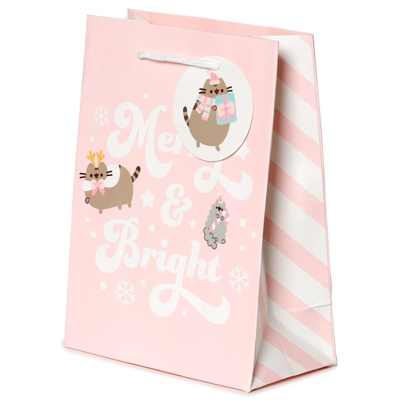 Pusheen Christmas Small Gift Bag - Pink