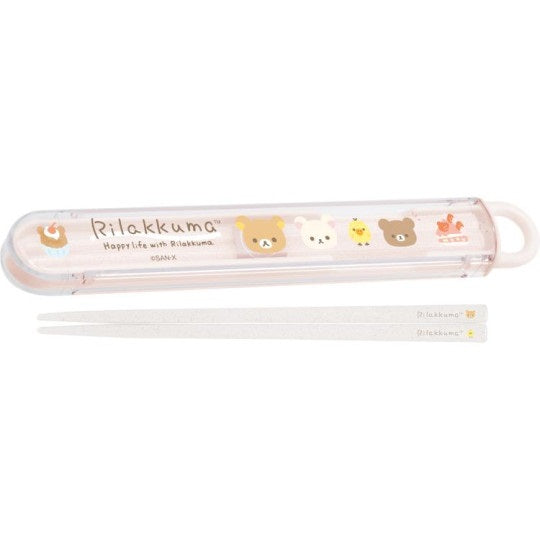 Rilakkuma Chopsticks Set in bewaarbakje - Bruin