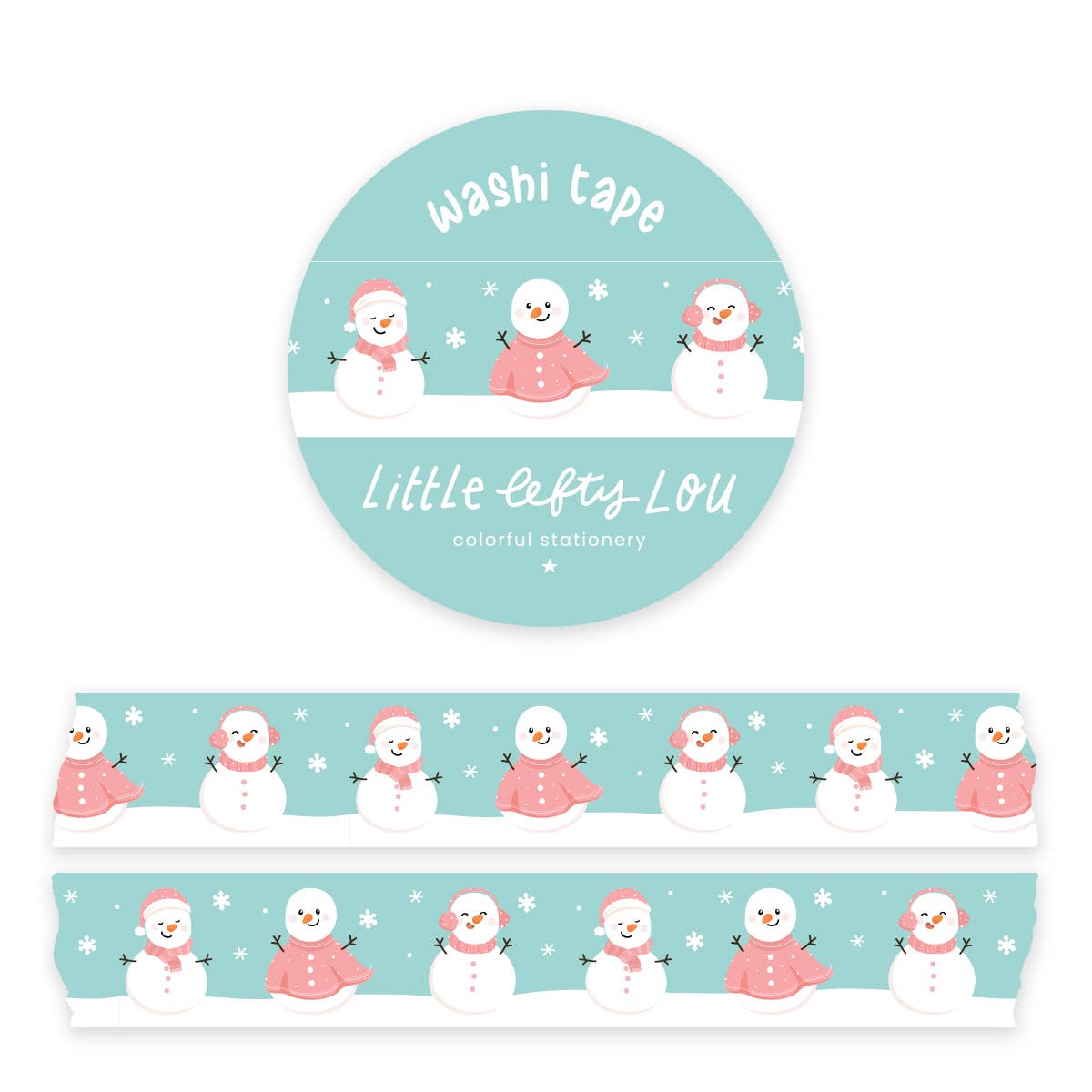 Washi Tape - Pastel Snow Dolls