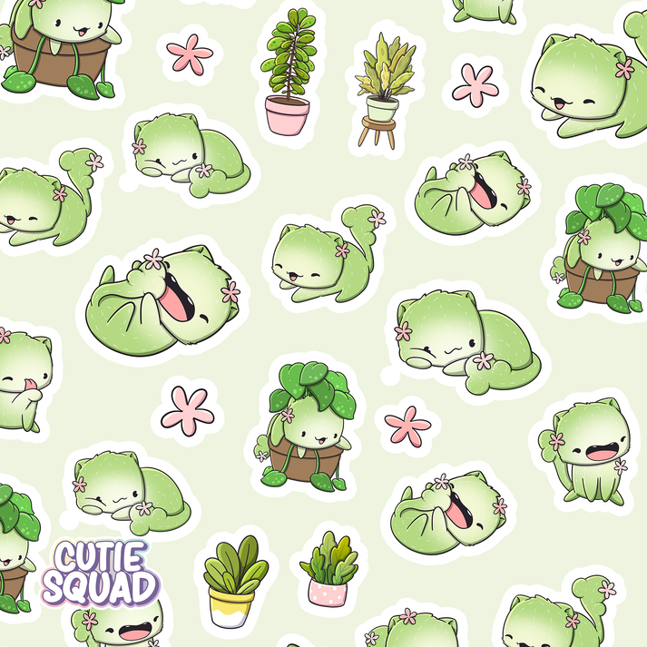 Stickervel - Silly Cactus Cats - CutieSquad