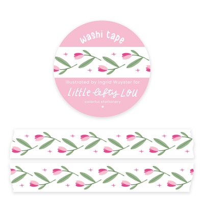 Washi Tape - Pink Tulips