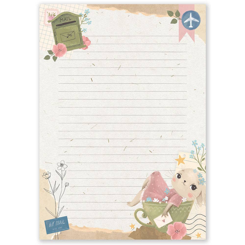 A5 Notepad - Bunny Love Mail (dubbelzijdig)