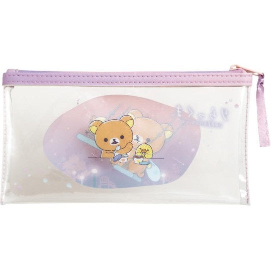 Etui / Clear Flat Pouch - Rilakkuma - Drowsy with You