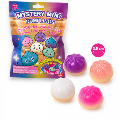 Dumpling Squishy Blind Bag - 4 Surprise Jelly Mini Dumplings in een zakje