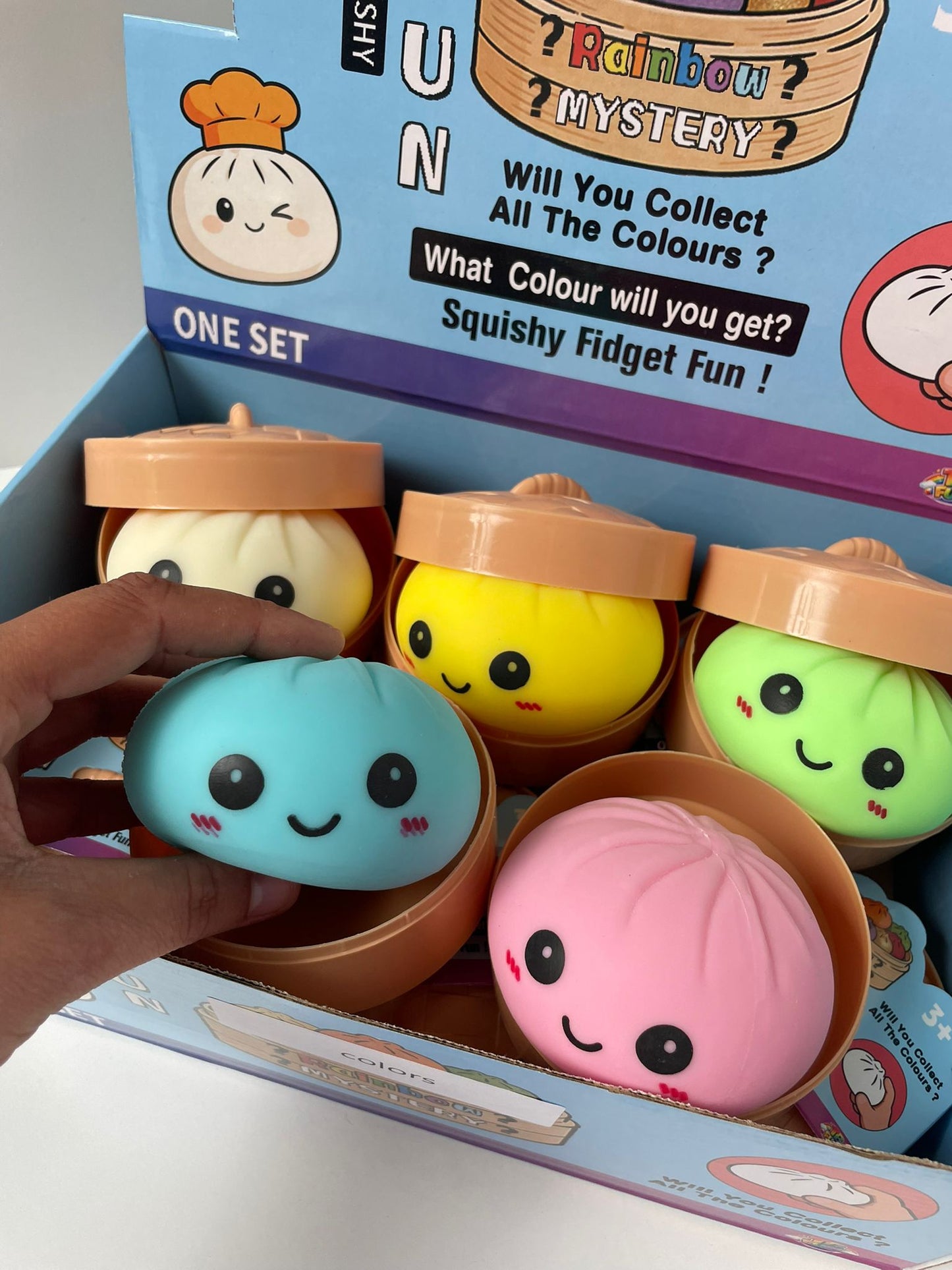 Coloured Squishy Dumpling - 1x Surprise kleur Squeezy