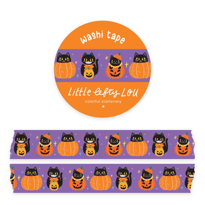 Washi Tape - Halloween Pumpkin Cats