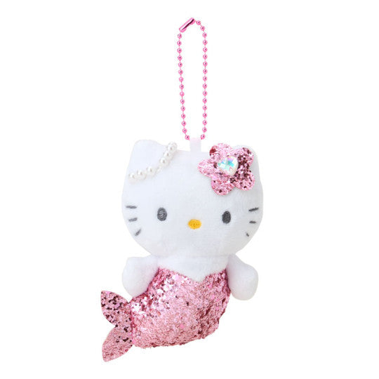 Sanrio Plush Keychain - Hello Kitty Glitter Mermaid - Pink