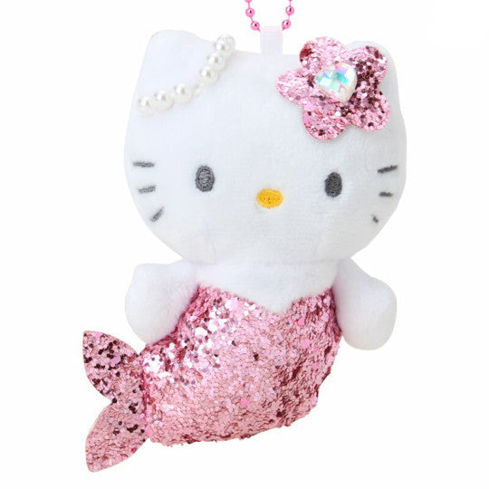 Sanrio Plush Keychain - Hello Kitty Glitter Mermaid - Pink