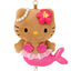 Sanrio Plush Key Holder Keychain - Hello Kitty Glitter Mermaid - Pink