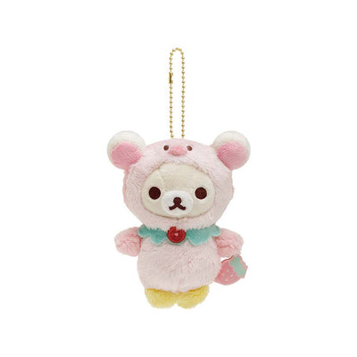 Korilakkuma Plush Keychain Bagcharm - Full of Strawberry Day