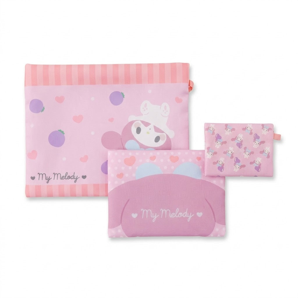 Sanrio Flat Zipper Pouch Set - My Melody