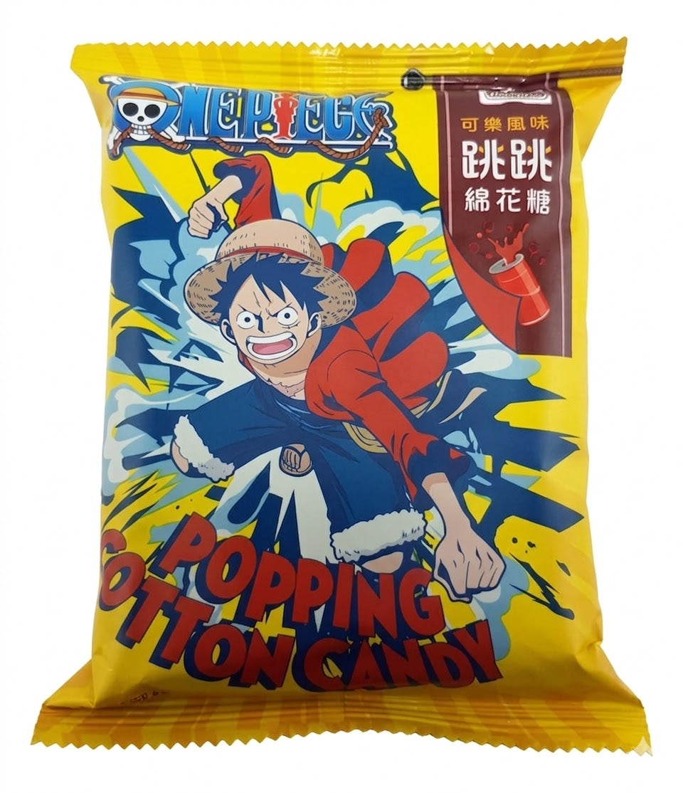 One Piece Popping Cotton Candy Snack - Cola