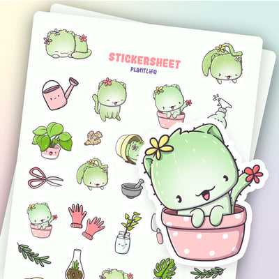 Stickervel - Cactus Cats gieter - CutieSquad