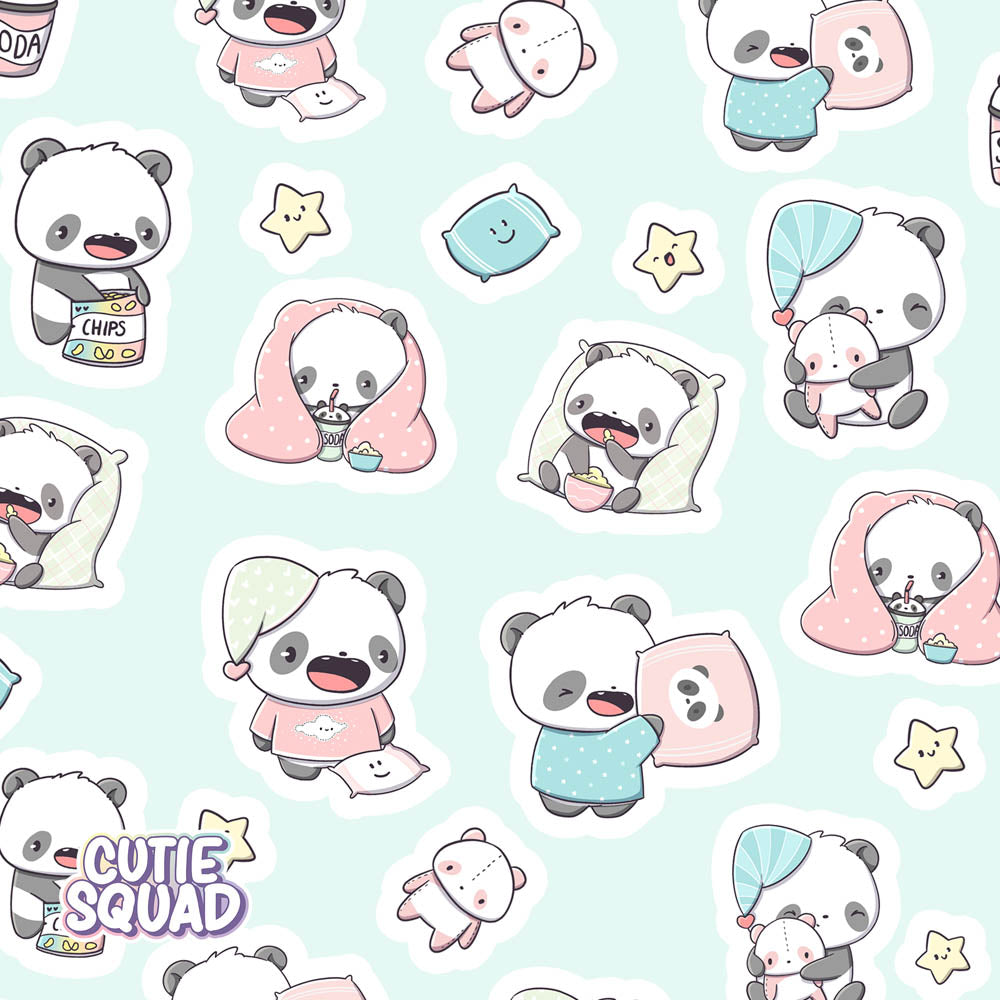 Stickervel - Panda Sleepover - CutieSquad